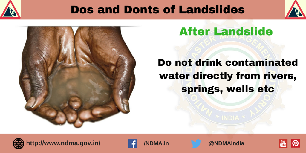 Don’t drink contaminated water directly from rivers, springs, wells etc 